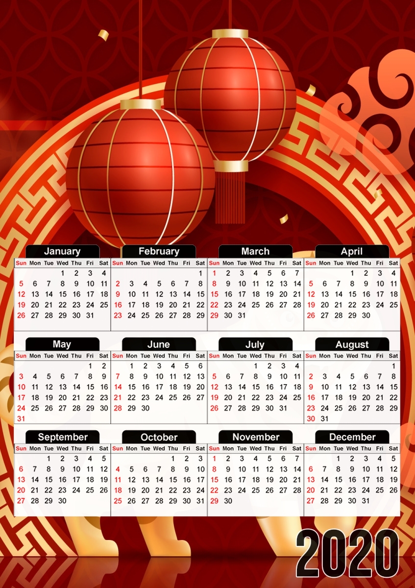  chinese new year Tiger for A3 Photo Calendar 30x43cm