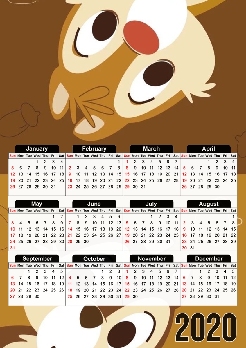  Chip And Dale for A3 Photo Calendar 30x43cm