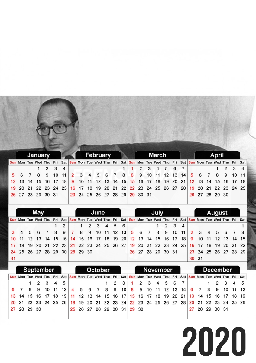  Chirac French Swag for A3 Photo Calendar 30x43cm