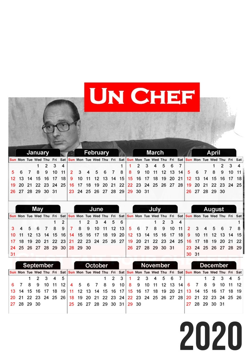  Chirac Un Chef cest fait pour cheffer for A3 Photo Calendar 30x43cm