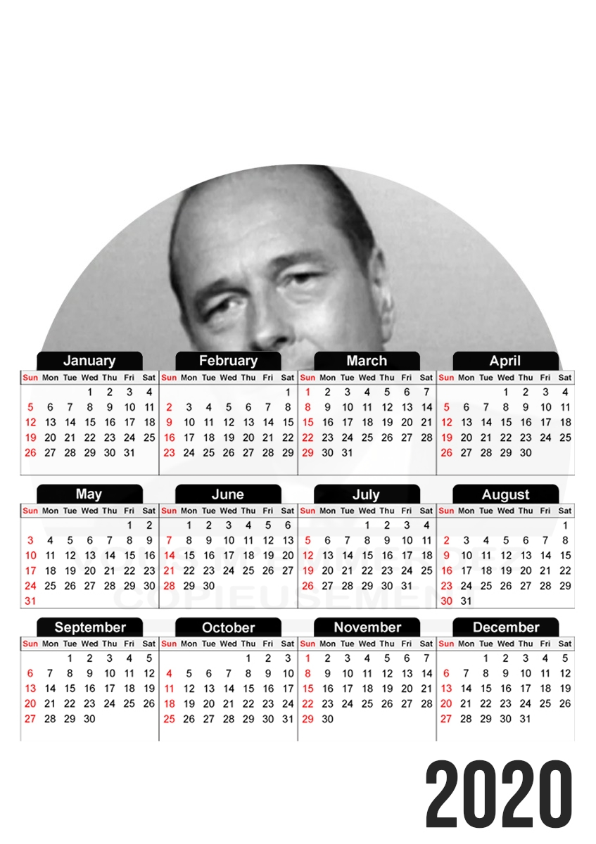  Chirac Vous memmerdez copieusement for A3 Photo Calendar 30x43cm