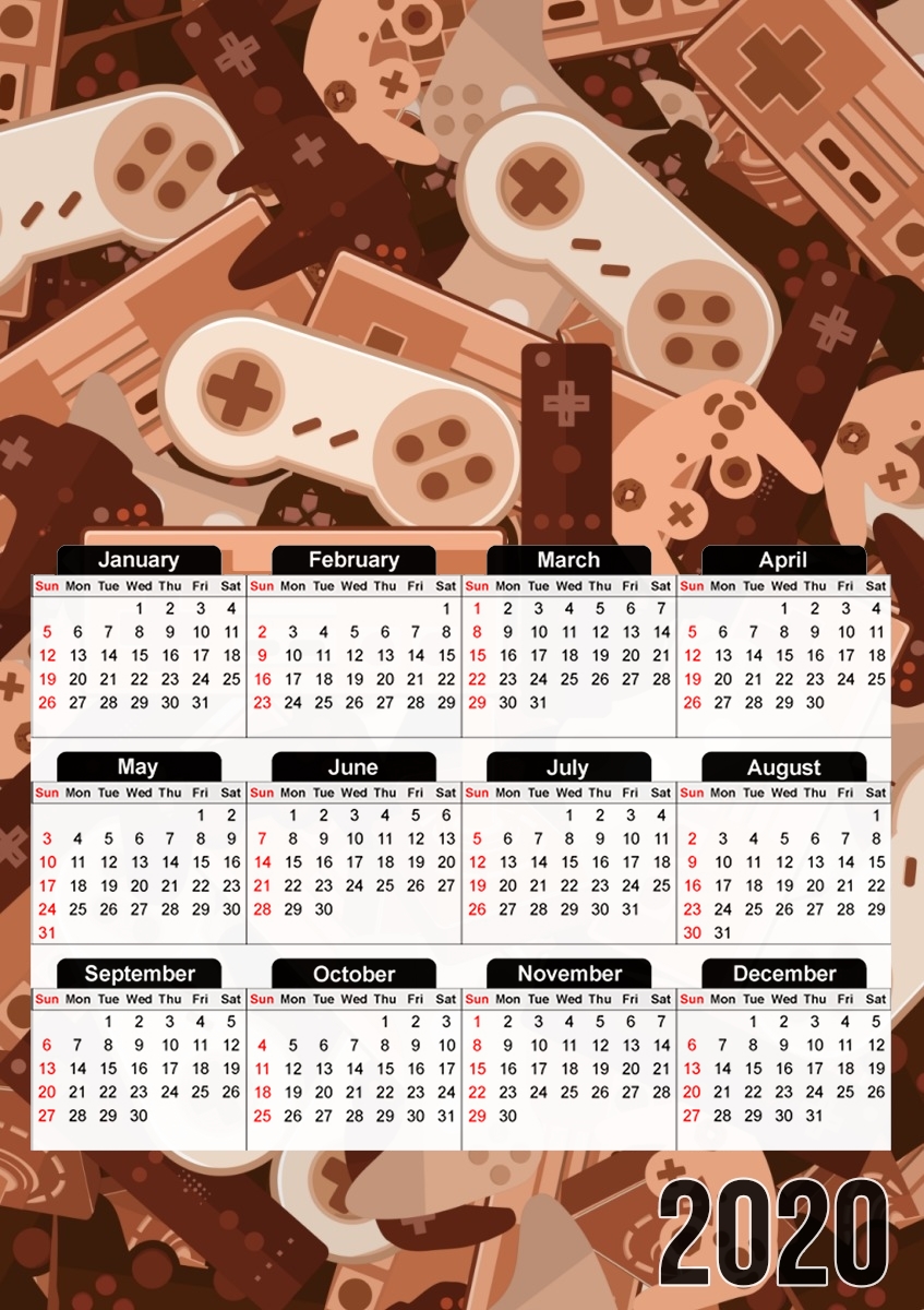  Chocolate Gamers for A3 Photo Calendar 30x43cm