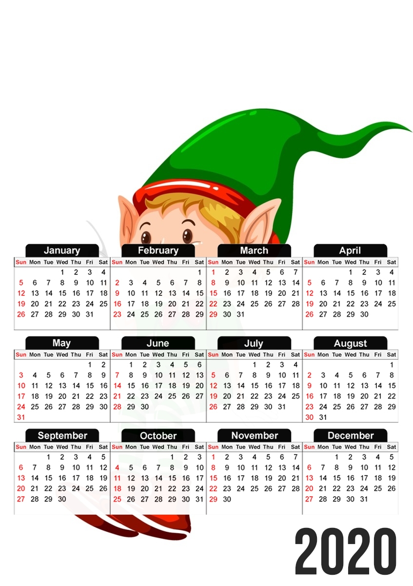  Christmas Elfe for A3 Photo Calendar 30x43cm