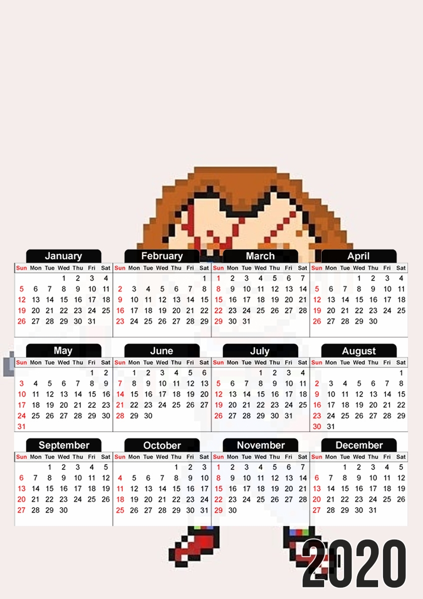  Chucky Pixel Art for A3 Photo Calendar 30x43cm