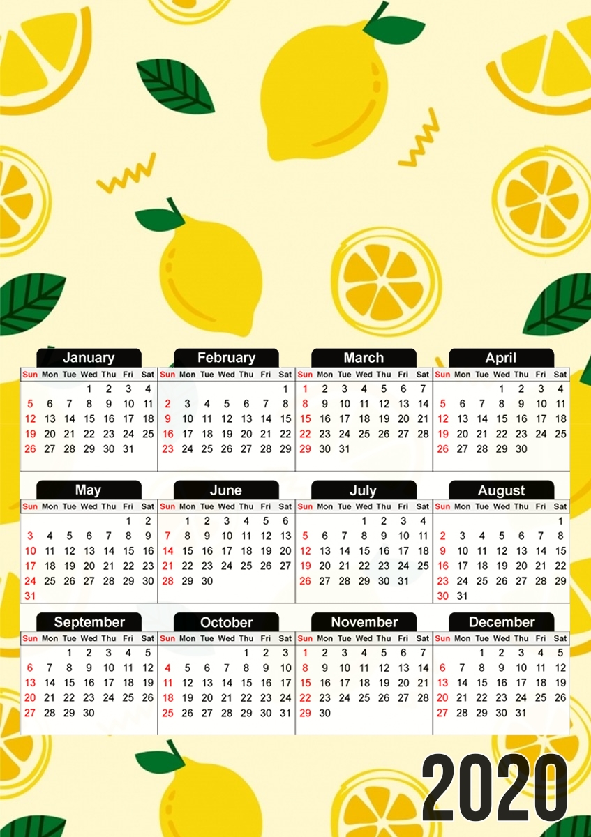  Lemon Summer Yellow for A3 Photo Calendar 30x43cm