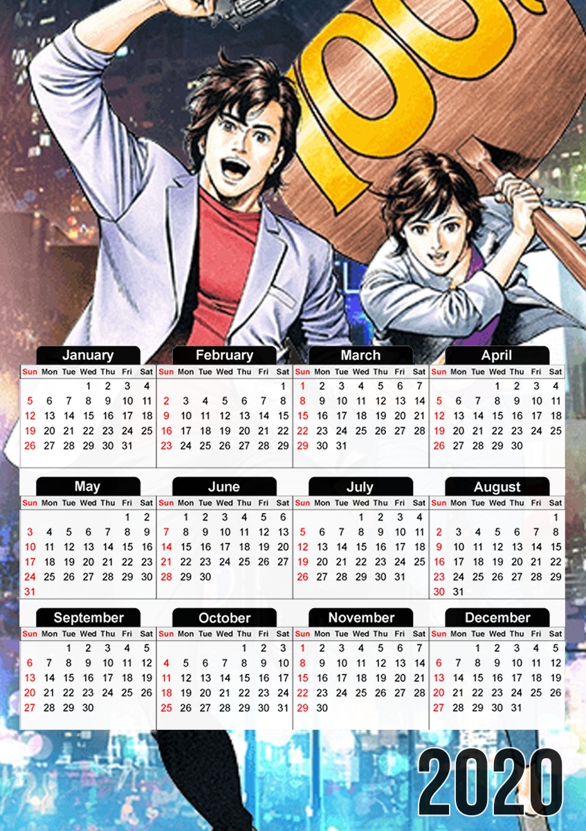  City Hunter : Nicky Larson for A3 Photo Calendar 30x43cm