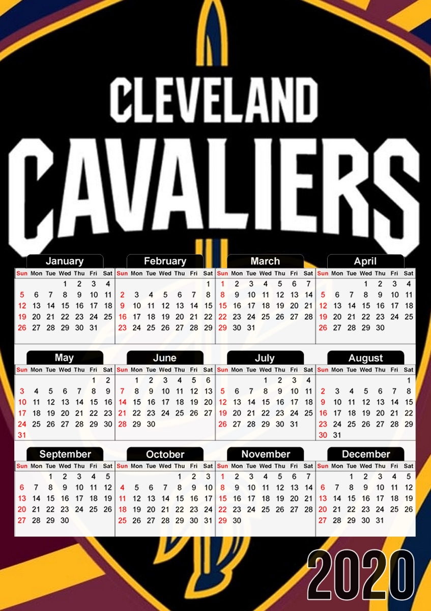  Cleveland Cavaliers for A3 Photo Calendar 30x43cm