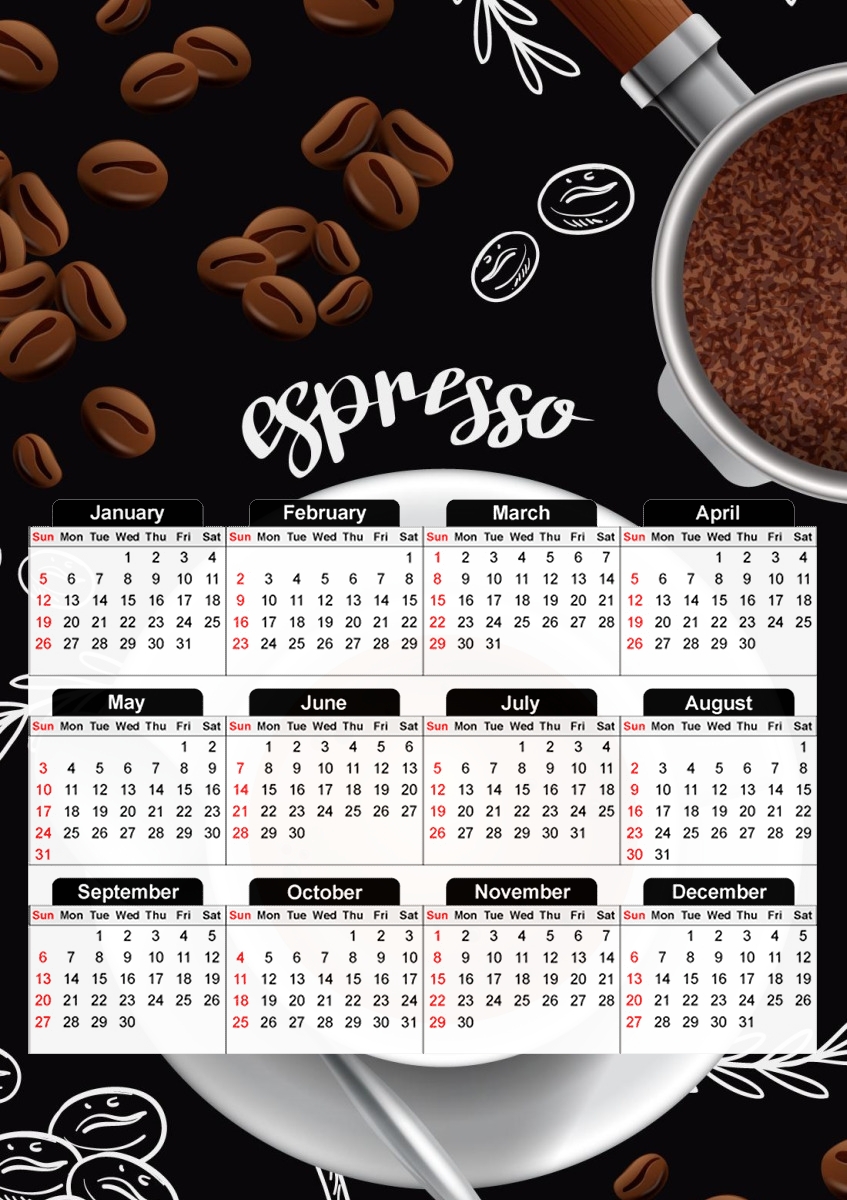  Coffee time for A3 Photo Calendar 30x43cm