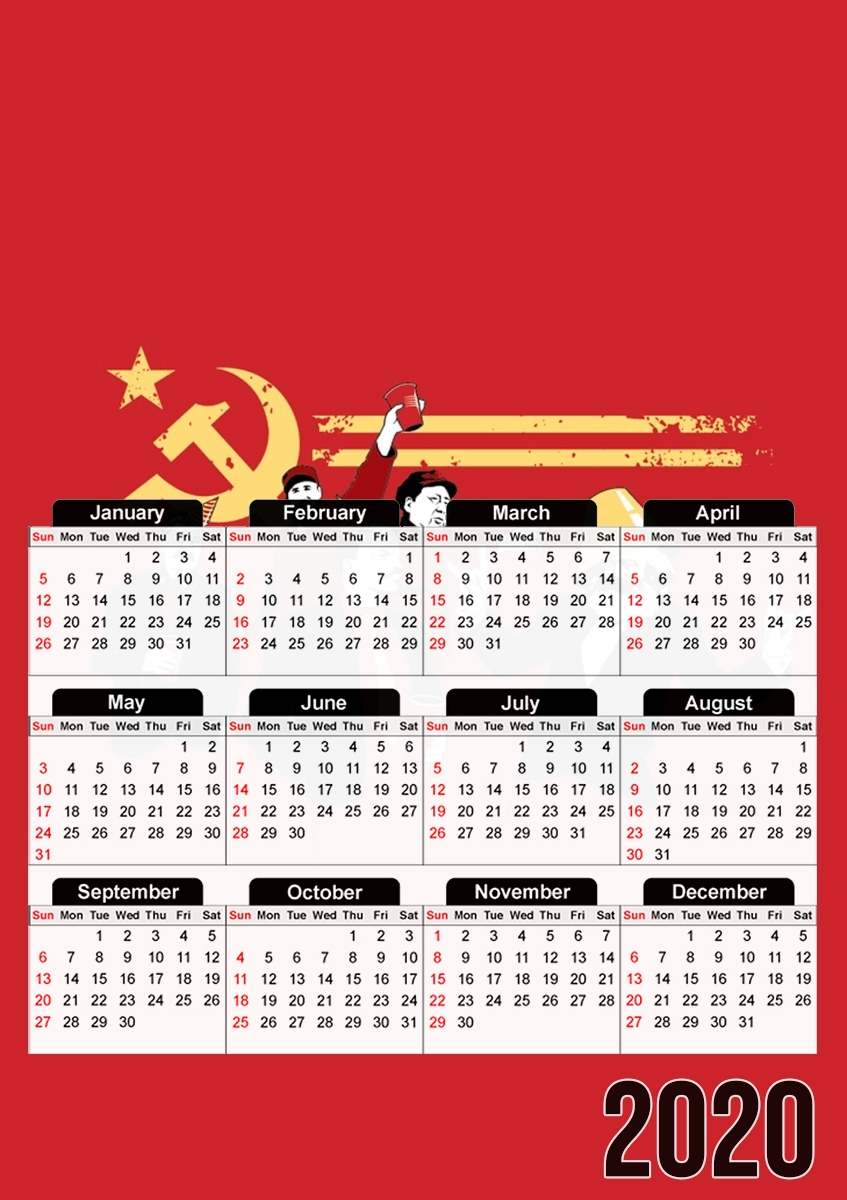  Communism Party for A3 Photo Calendar 30x43cm