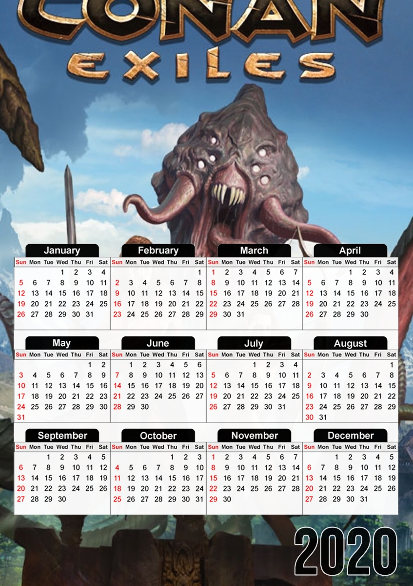  Conan Exiles for A3 Photo Calendar 30x43cm