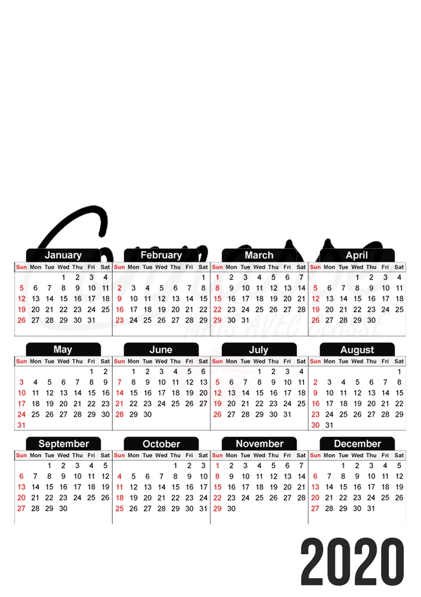  Conasse Mais avec classe for A3 Photo Calendar 30x43cm