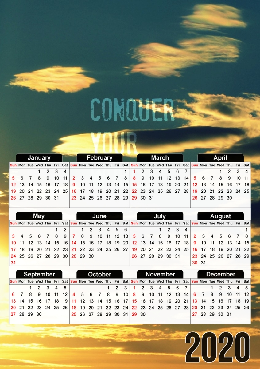  Conquer Your World for A3 Photo Calendar 30x43cm