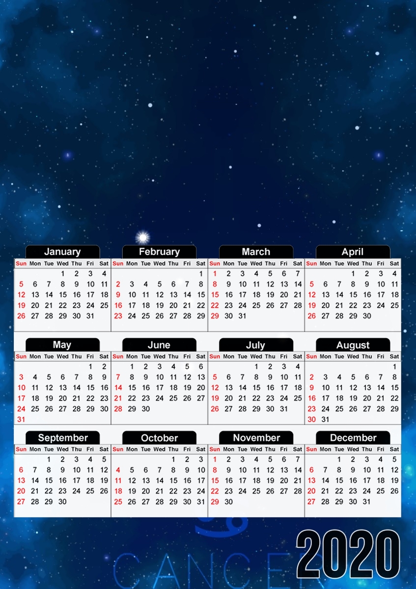  Constellations of the Zodiac: Cancer for A3 Photo Calendar 30x43cm