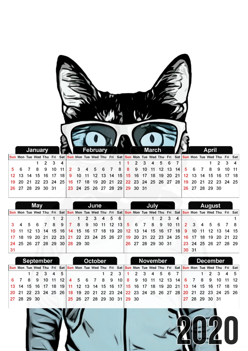  Cool Cat for A3 Photo Calendar 30x43cm