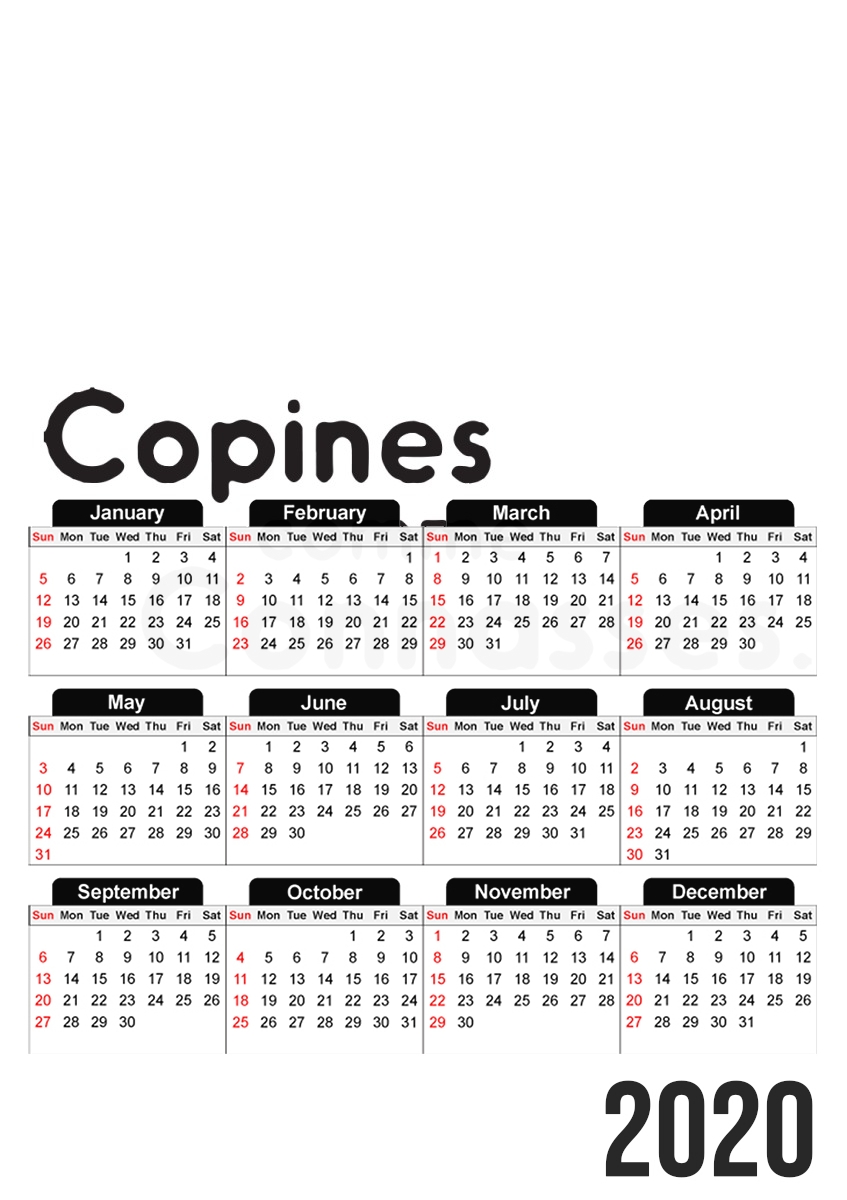  Copines comme connasses for A3 Photo Calendar 30x43cm