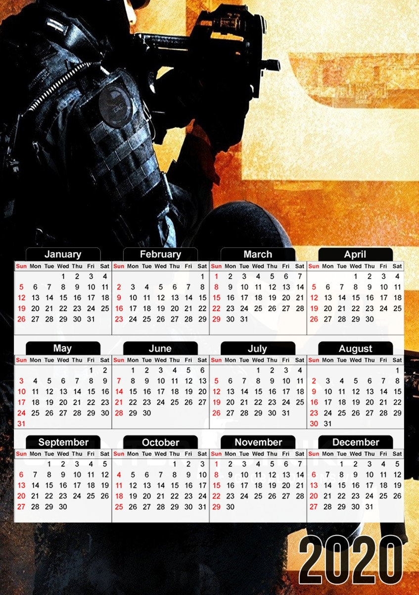  Counter Strike CS GO for A3 Photo Calendar 30x43cm