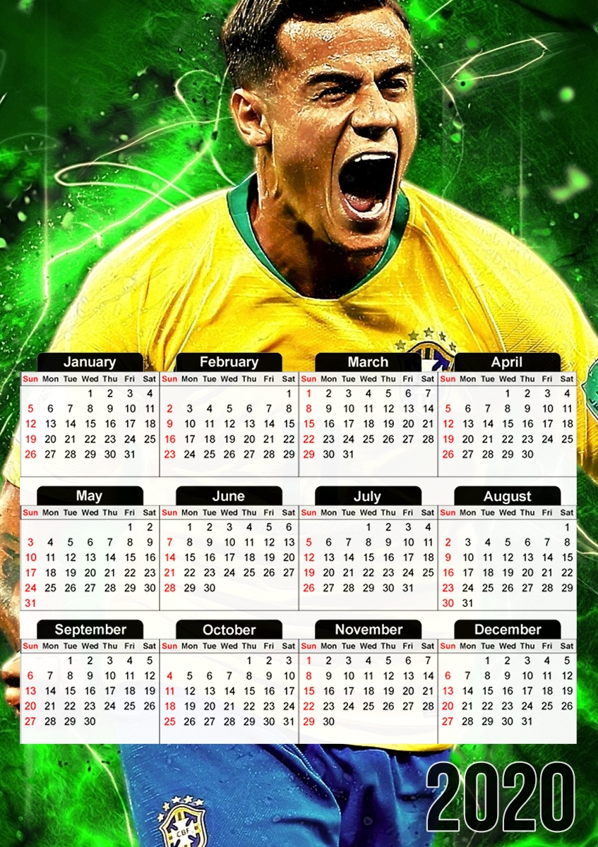  coutinho Football Player Pop Art for A3 Photo Calendar 30x43cm