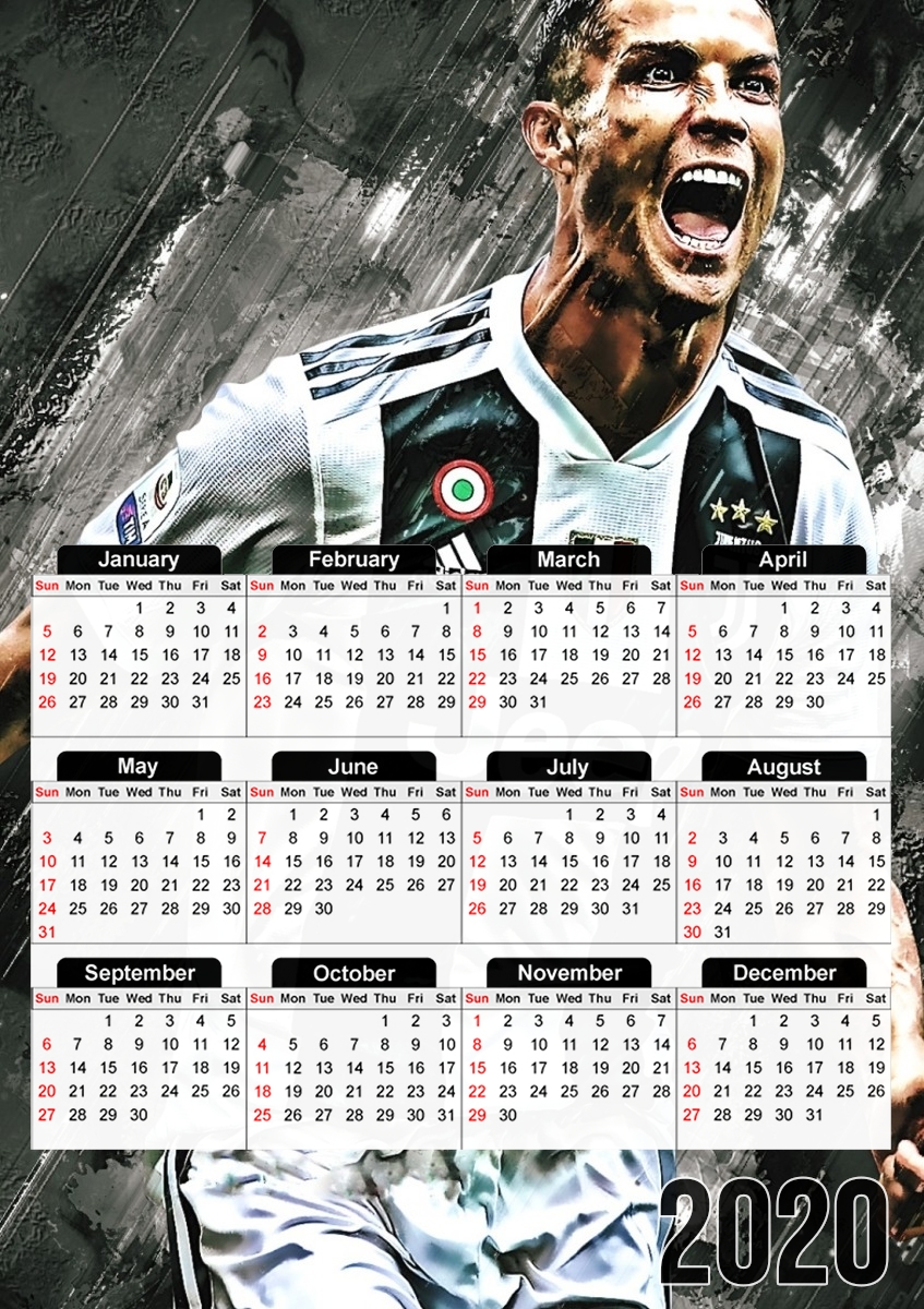  Cr7 Juventus Painting Art for A3 Photo Calendar 30x43cm