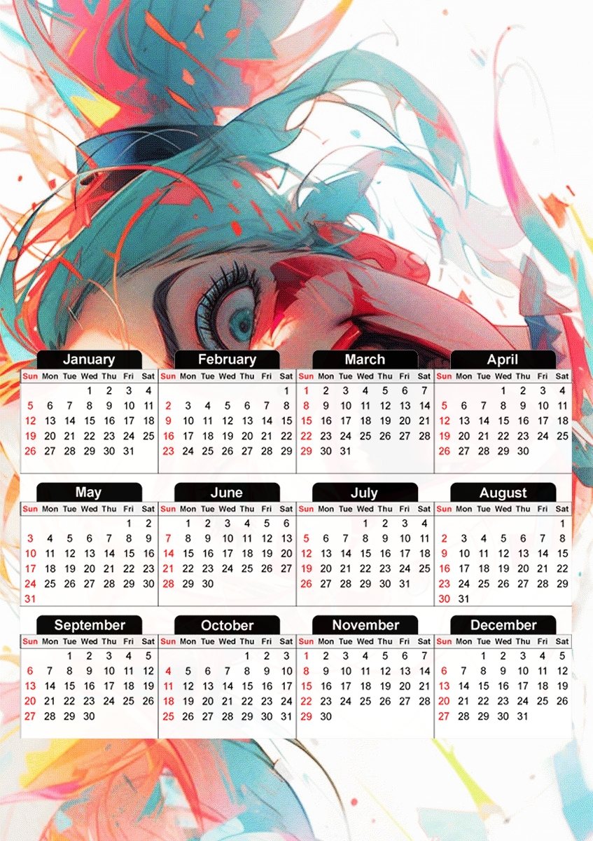  Crazy Klown Quinn for A3 Photo Calendar 30x43cm