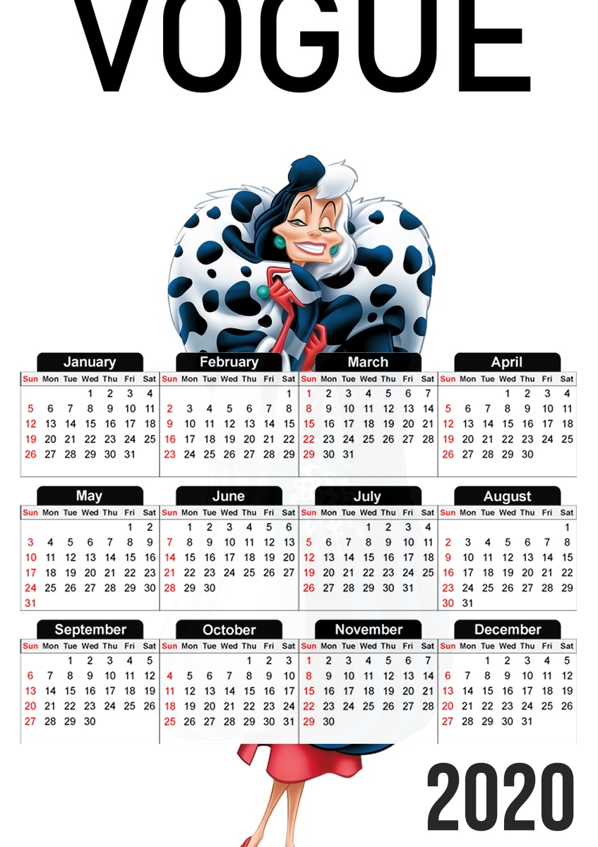  Cruella Dalmatien for A3 Photo Calendar 30x43cm