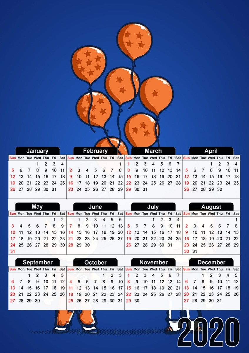  Crystal Balloons for A3 Photo Calendar 30x43cm