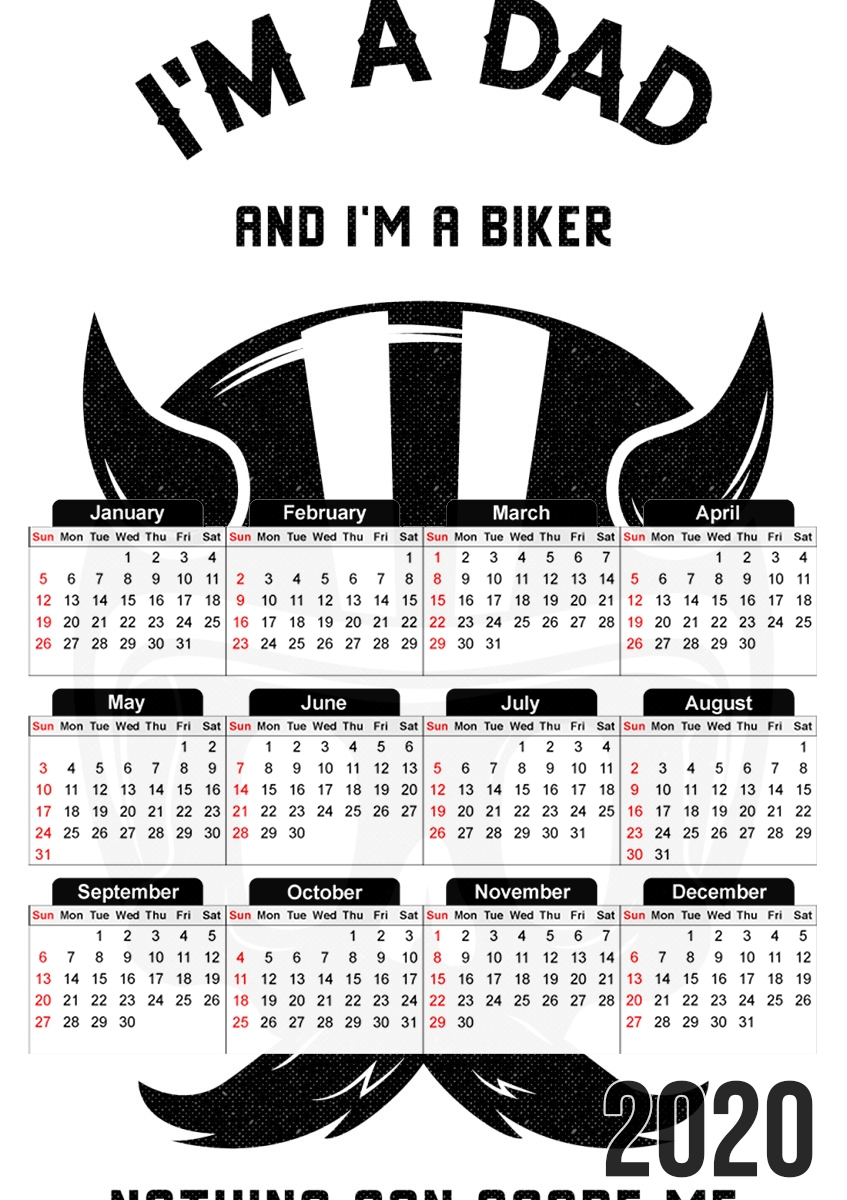  Dad and Biker for A3 Photo Calendar 30x43cm