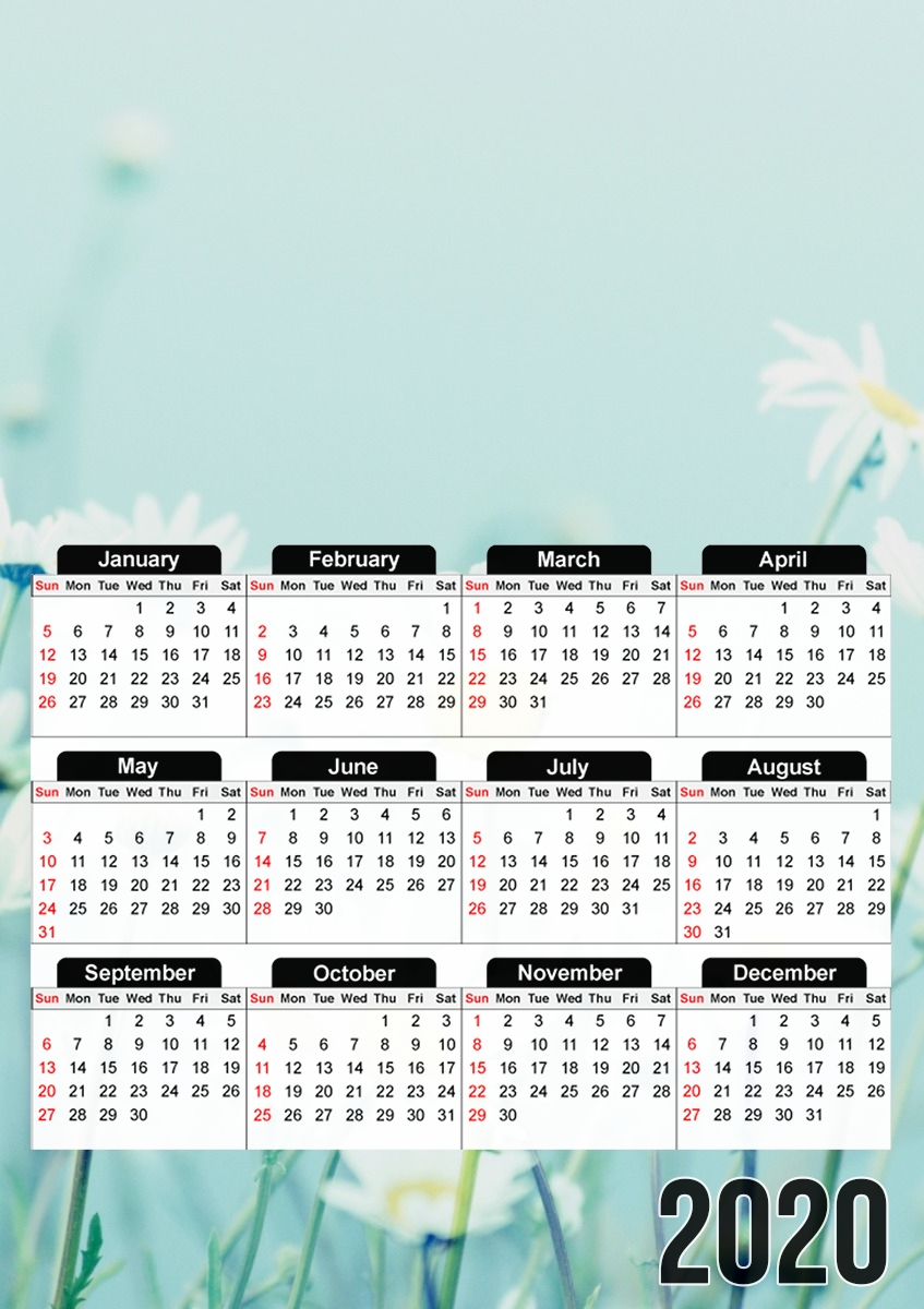  Dancing Daisies for A3 Photo Calendar 30x43cm