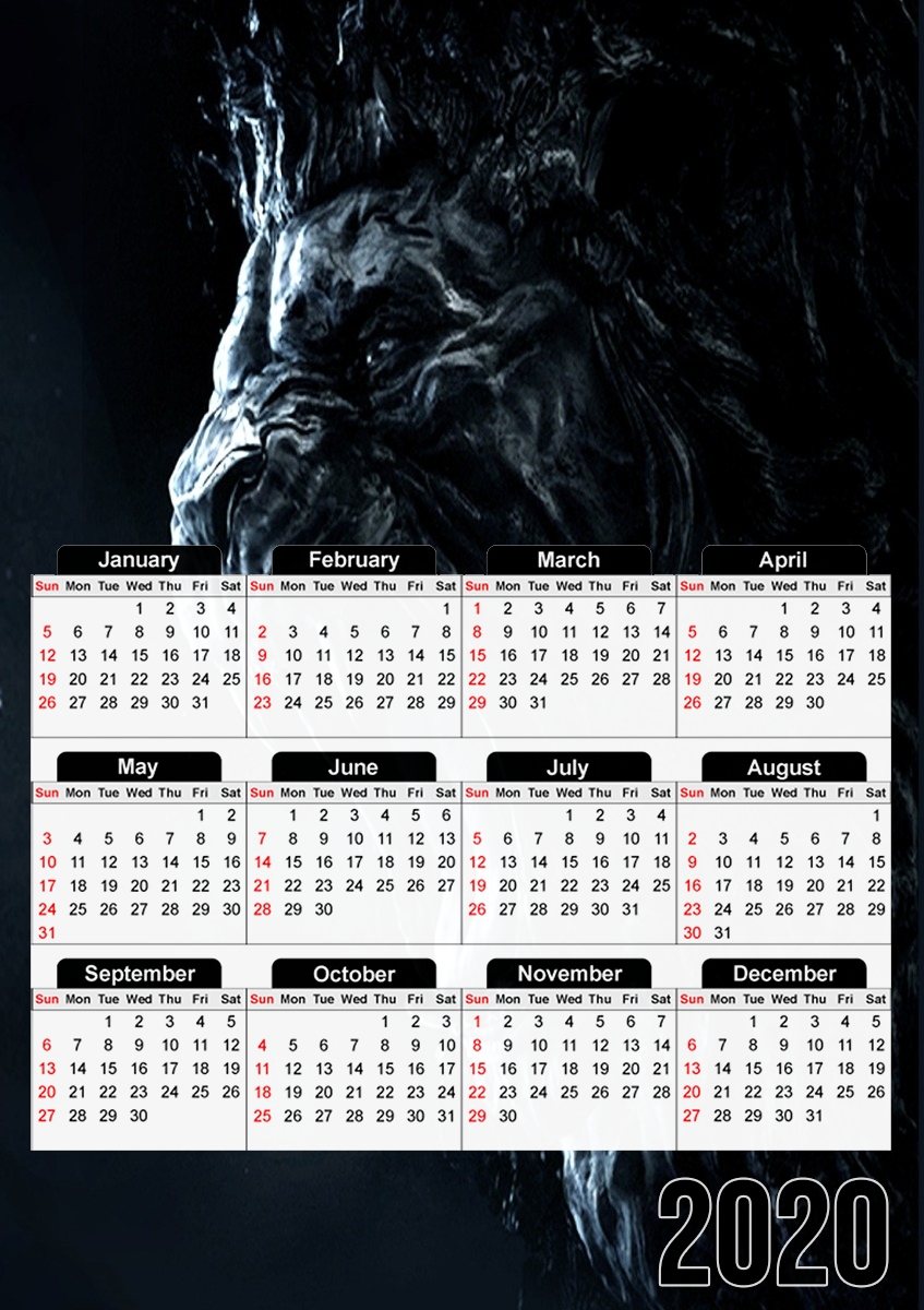  Dark Lion for A3 Photo Calendar 30x43cm