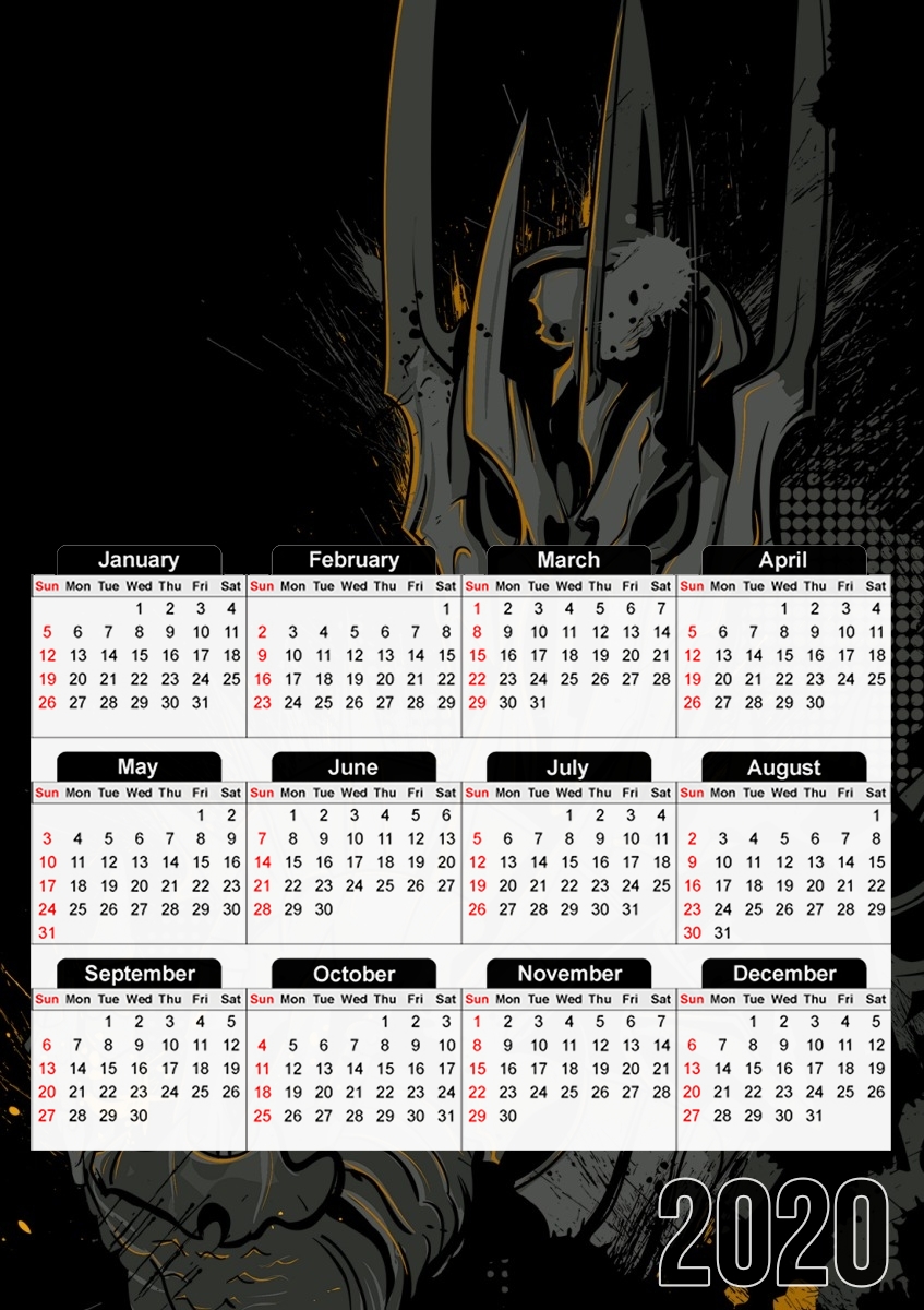  Dark Lord for A3 Photo Calendar 30x43cm