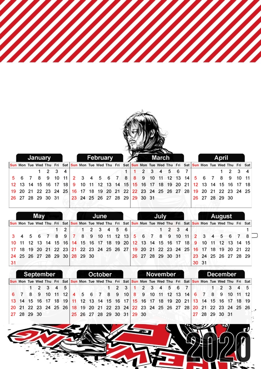  Daryl The Biker Dixon for A3 Photo Calendar 30x43cm