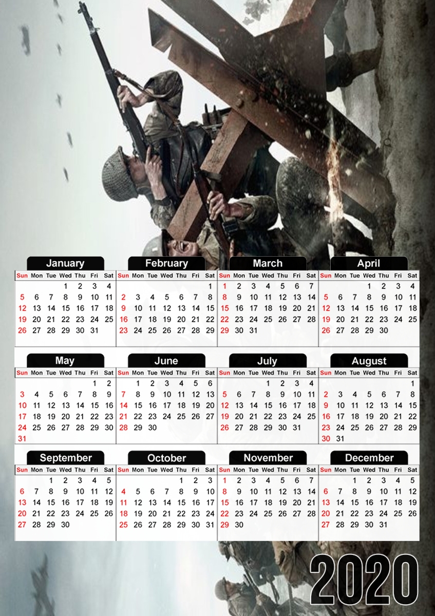  Debarquement Normandie World War II for A3 Photo Calendar 30x43cm