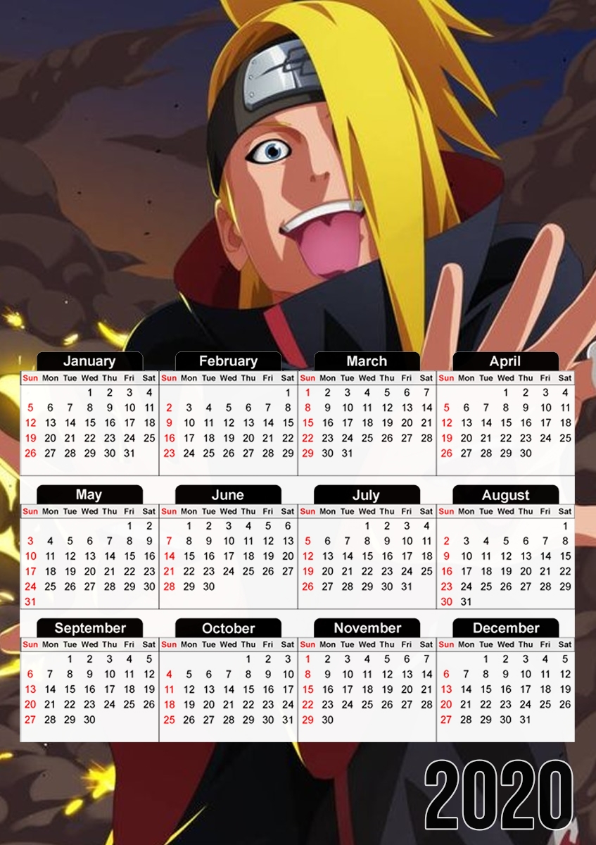  Deidara Art Angry for A3 Photo Calendar 30x43cm