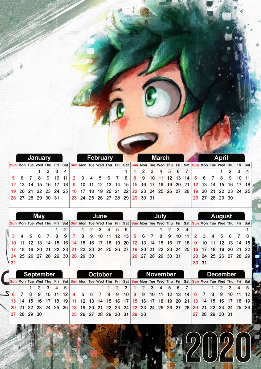  Deku Enjoy Smiling for A3 Photo Calendar 30x43cm