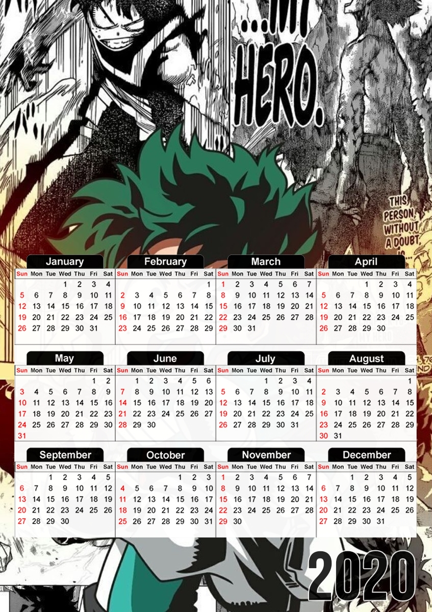  Deku One For All for A3 Photo Calendar 30x43cm