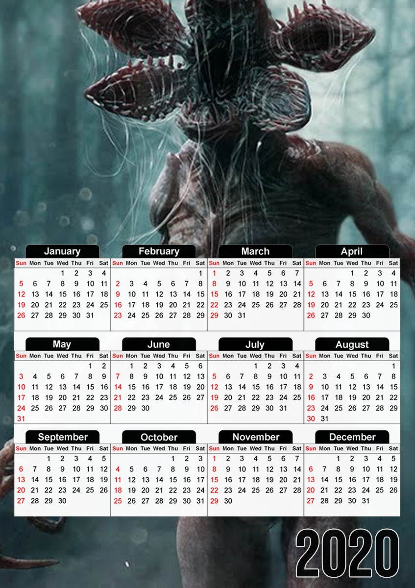  Demogorgon Stranger Things ART for A3 Photo Calendar 30x43cm