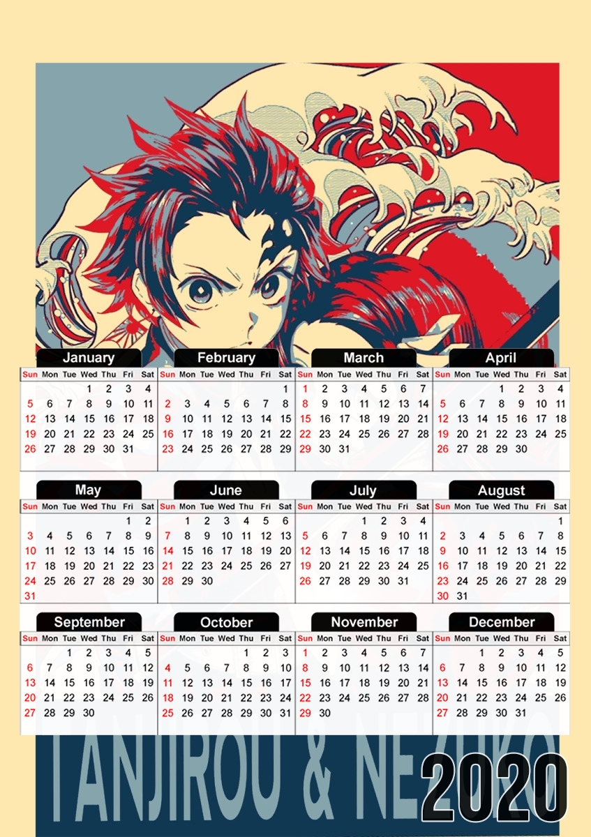  Demon Slayer Propaganda for A3 Photo Calendar 30x43cm