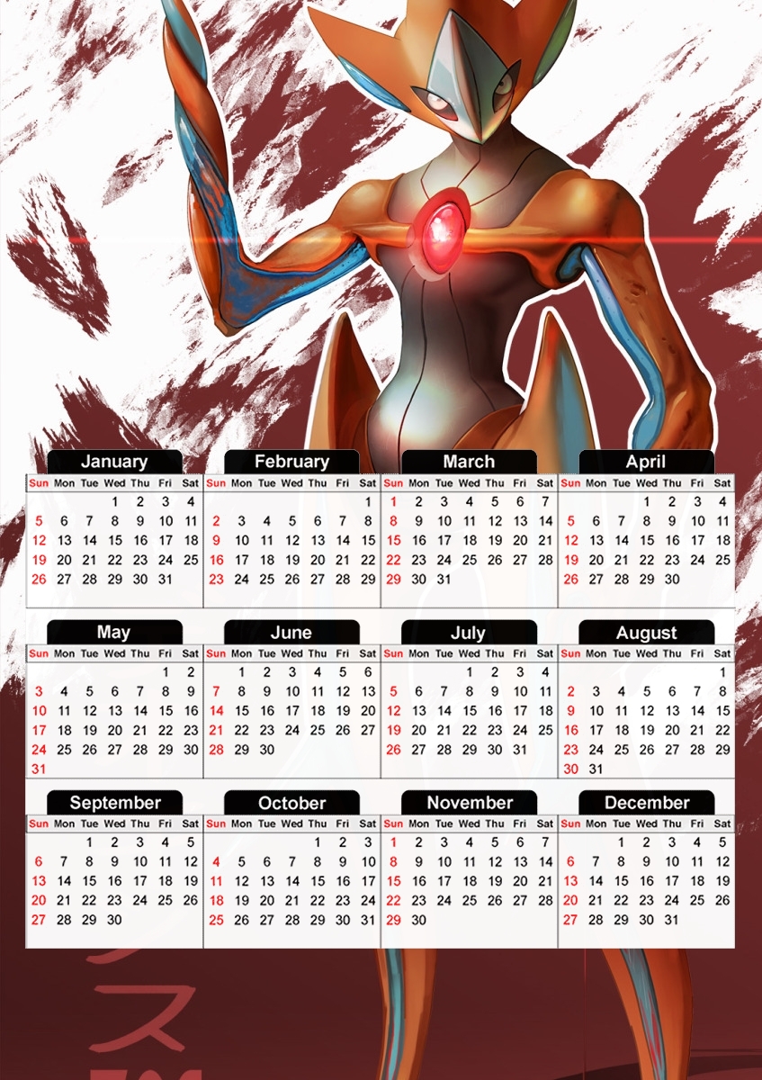  Deoxys Creature for A3 Photo Calendar 30x43cm