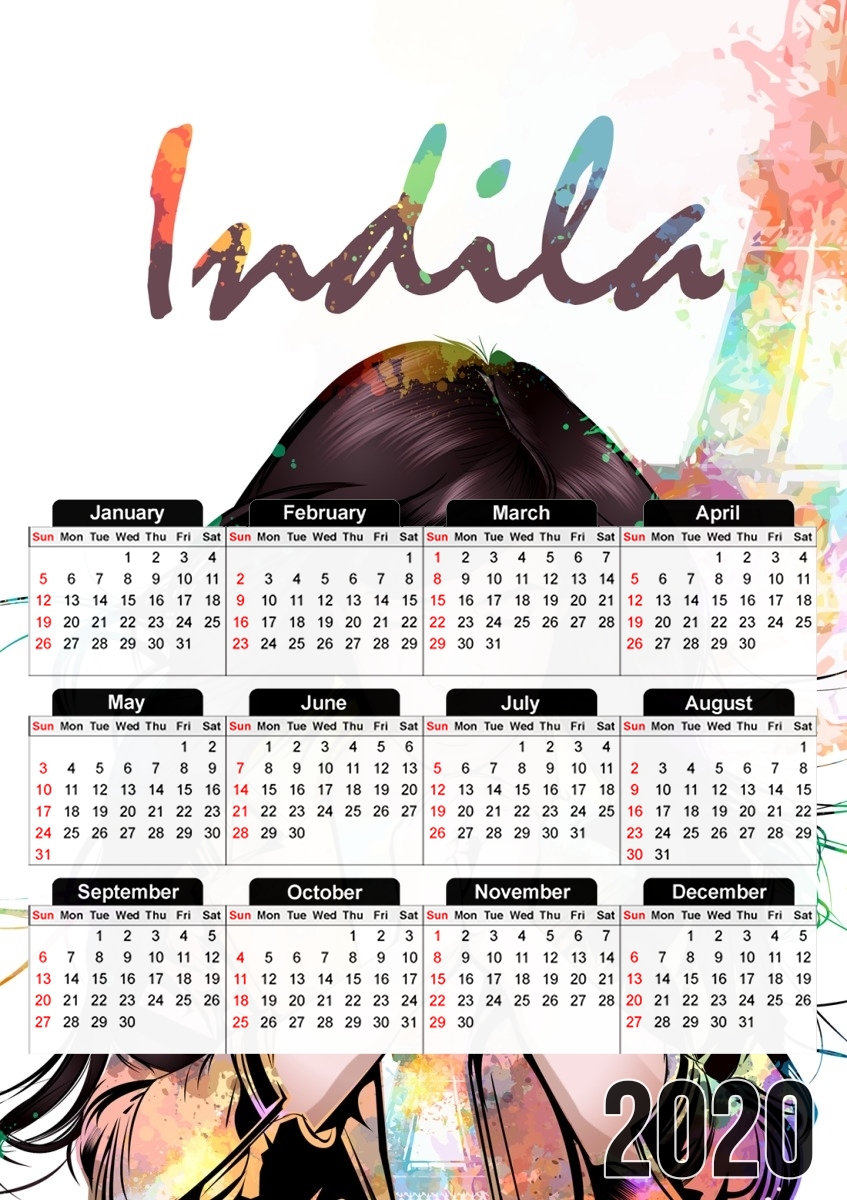  Derniere Danse by Indila for A3 Photo Calendar 30x43cm