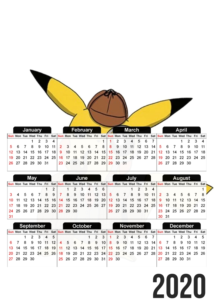  Detective Pikachu x Sherlock for A3 Photo Calendar 30x43cm