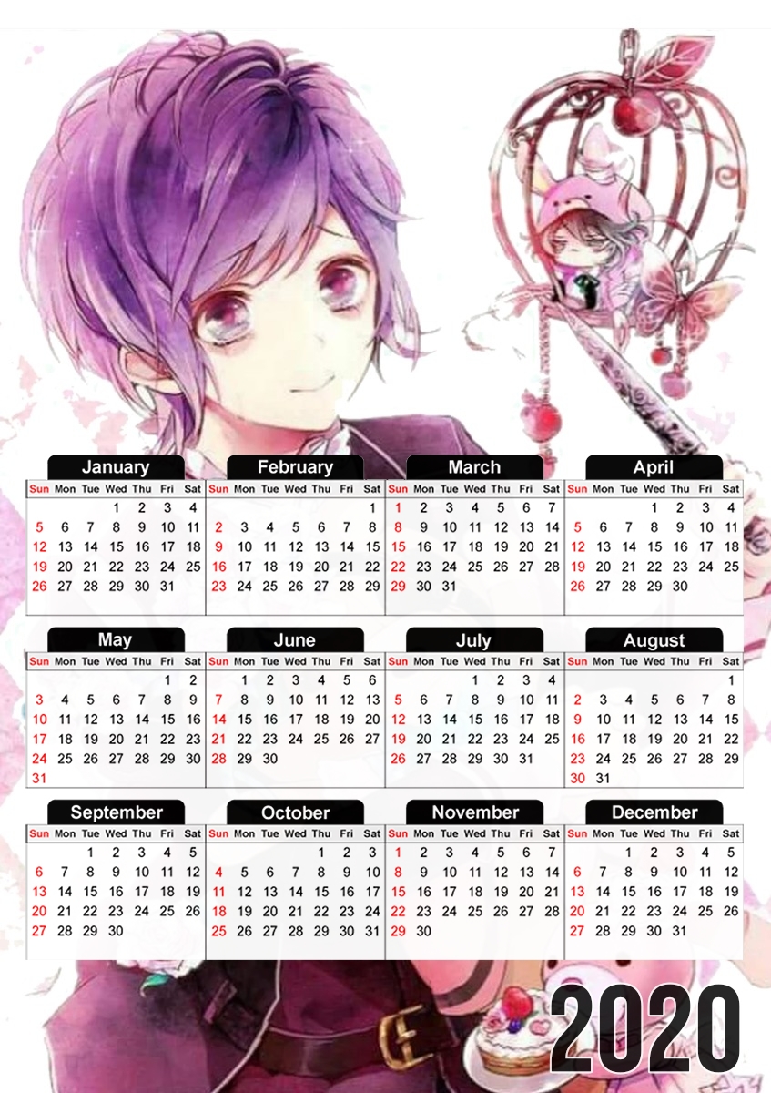  diabolik lovers kanato fanart for A3 Photo Calendar 30x43cm