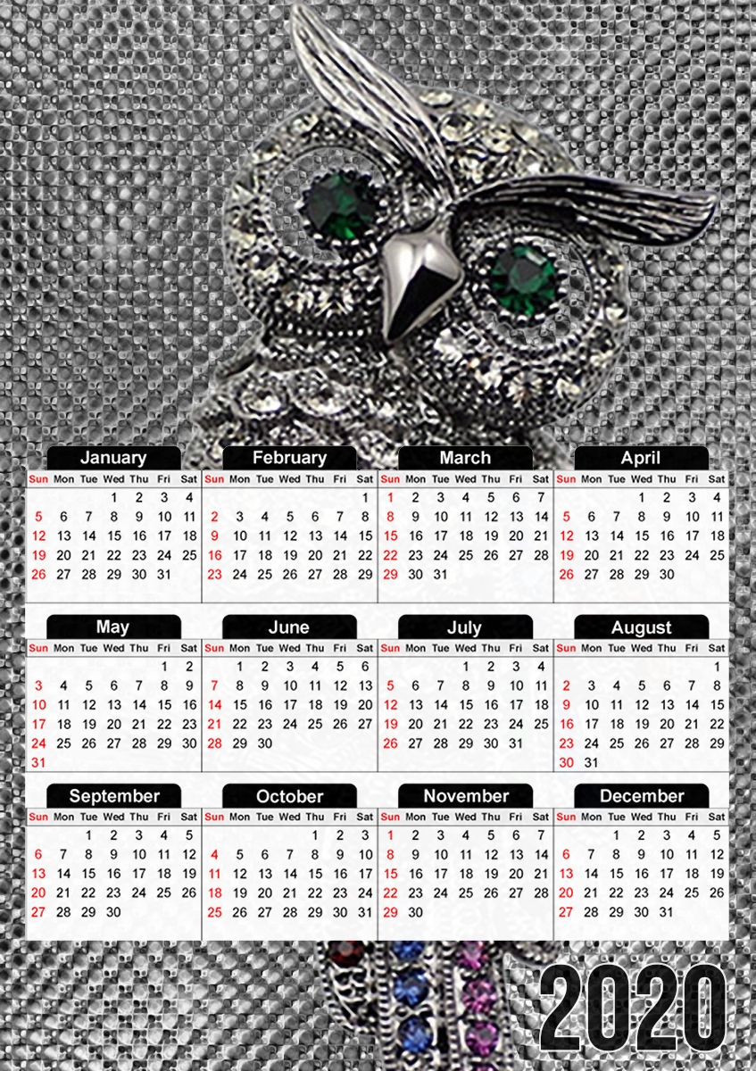  diamond owl for A3 Photo Calendar 30x43cm