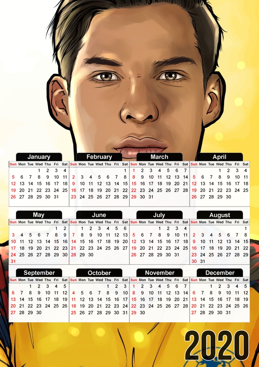  Diego Lainez America for A3 Photo Calendar 30x43cm