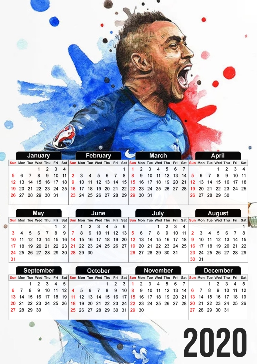  Dimitri Payet Fan Art France Team  for A3 Photo Calendar 30x43cm