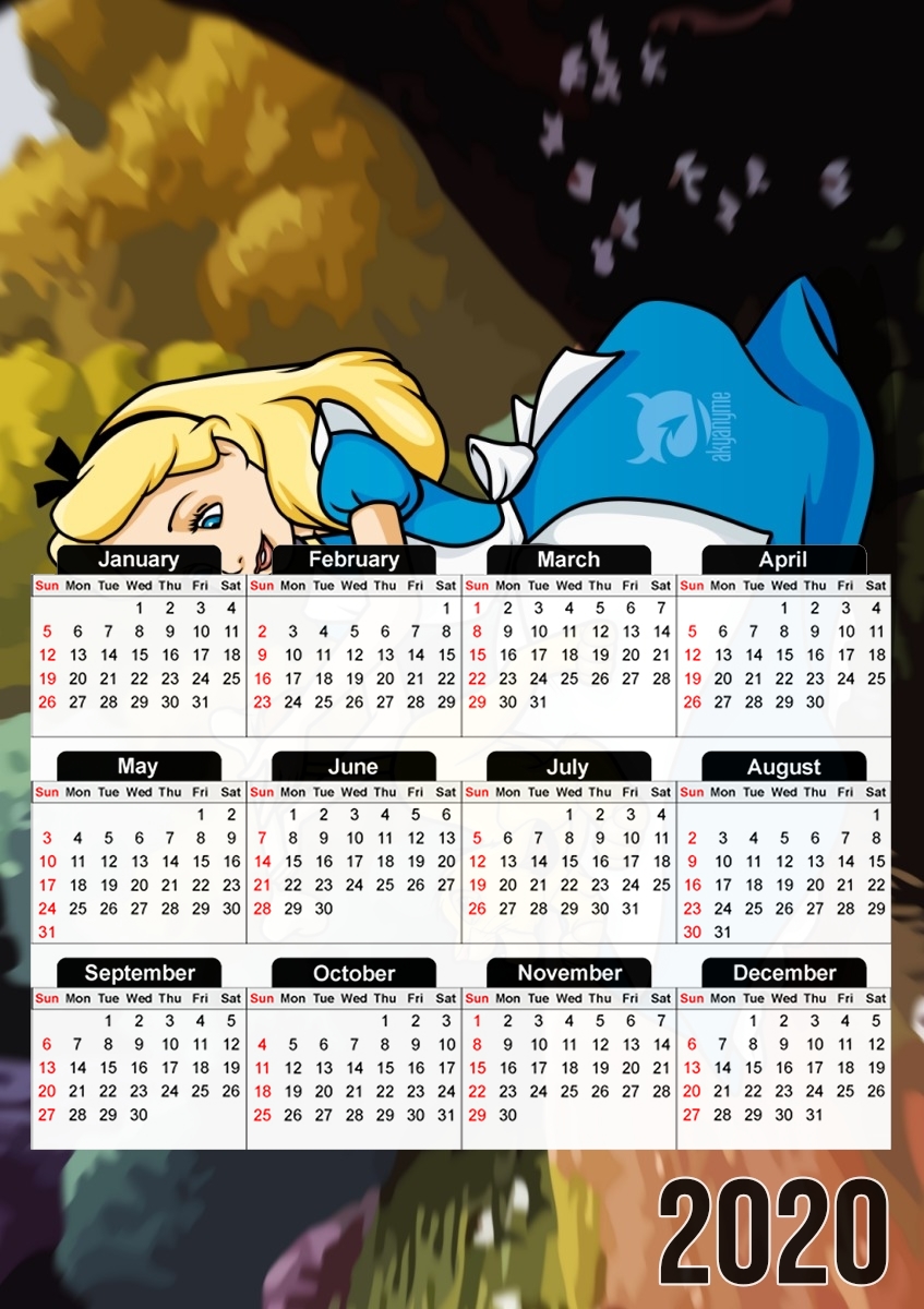  Disney Hangover Alice and Simba for A3 Photo Calendar 30x43cm