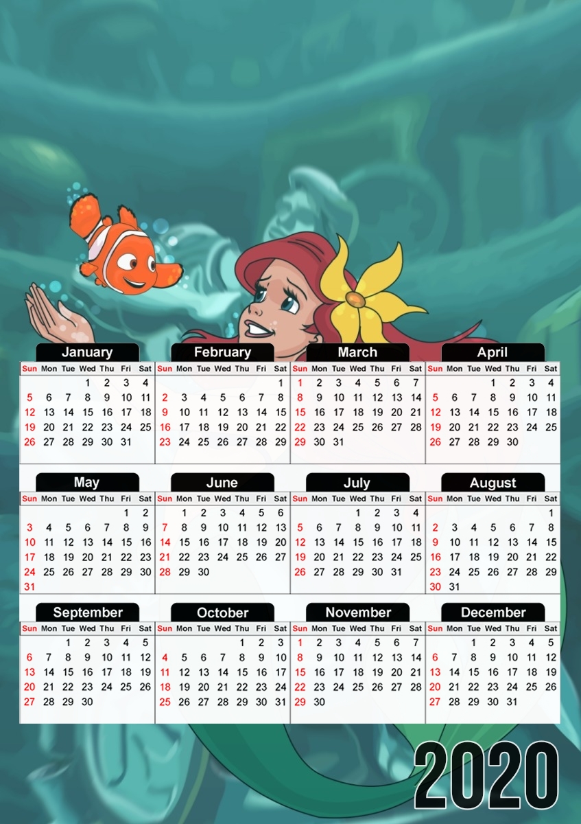  Disney Hangover Ariel and Nemo for A3 Photo Calendar 30x43cm