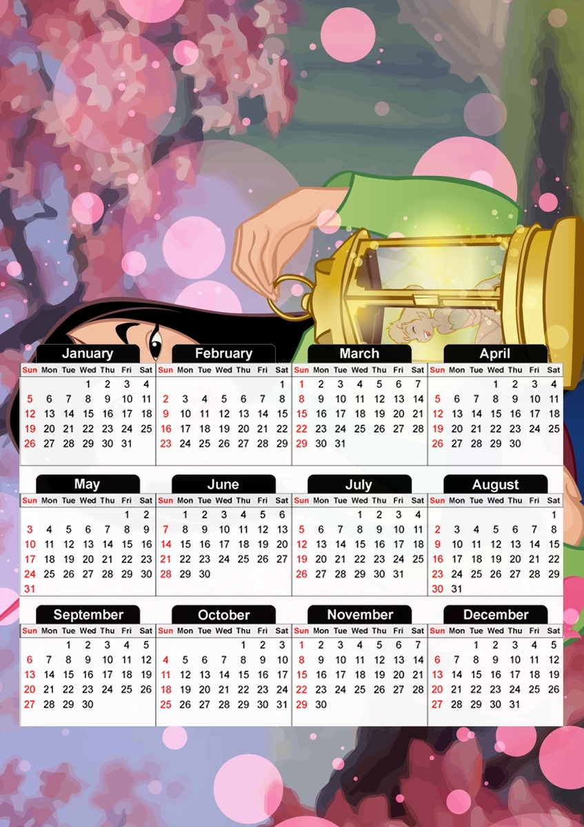  Disney Hangover: Mulan feat. Tinkerbell for A3 Photo Calendar 30x43cm