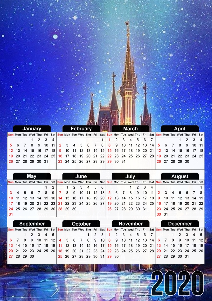  Disneyland Castle for A3 Photo Calendar 30x43cm