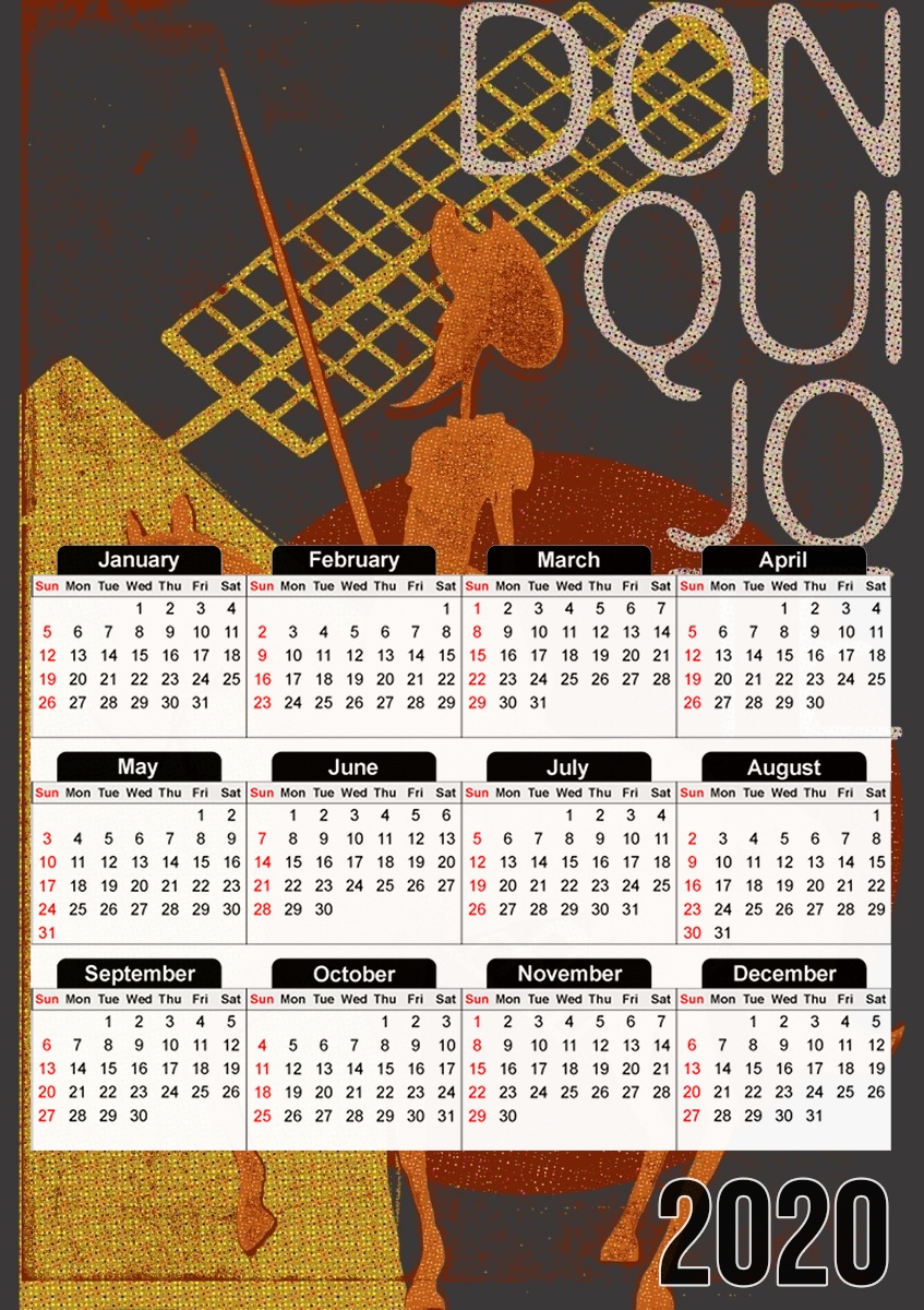  Don Quixote for A3 Photo Calendar 30x43cm