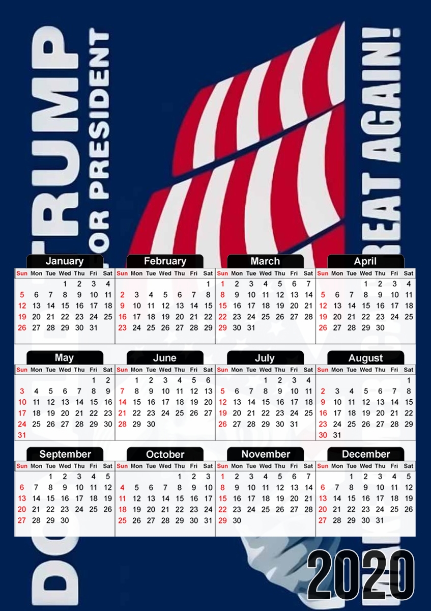  Donald Trump Make America Great Again for A3 Photo Calendar 30x43cm