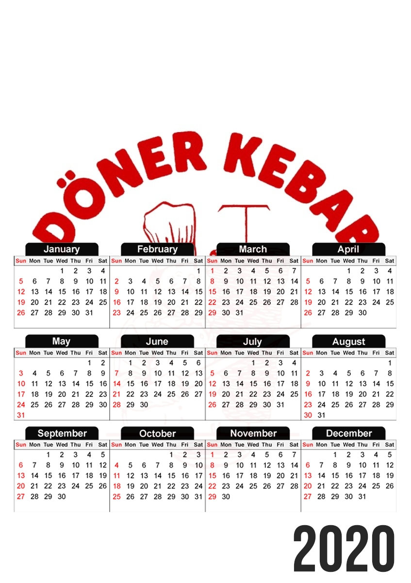  doner kebab for A3 Photo Calendar 30x43cm